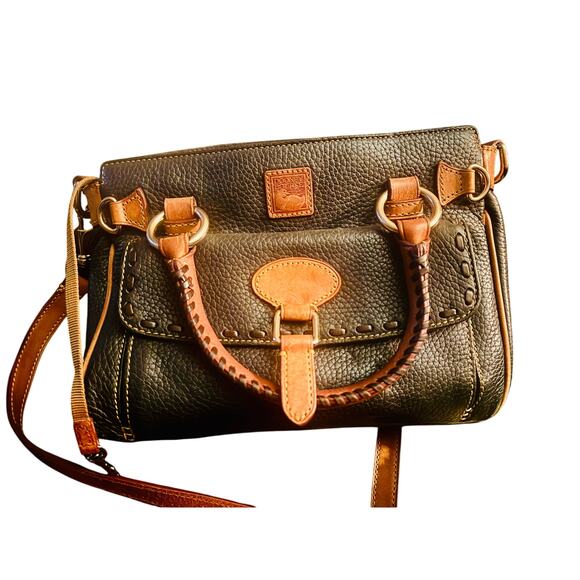 Dooney & Bourke Handbags - Dooney Bourke Florentine Satchel Womens Brown Leather Crossbody Vintage
